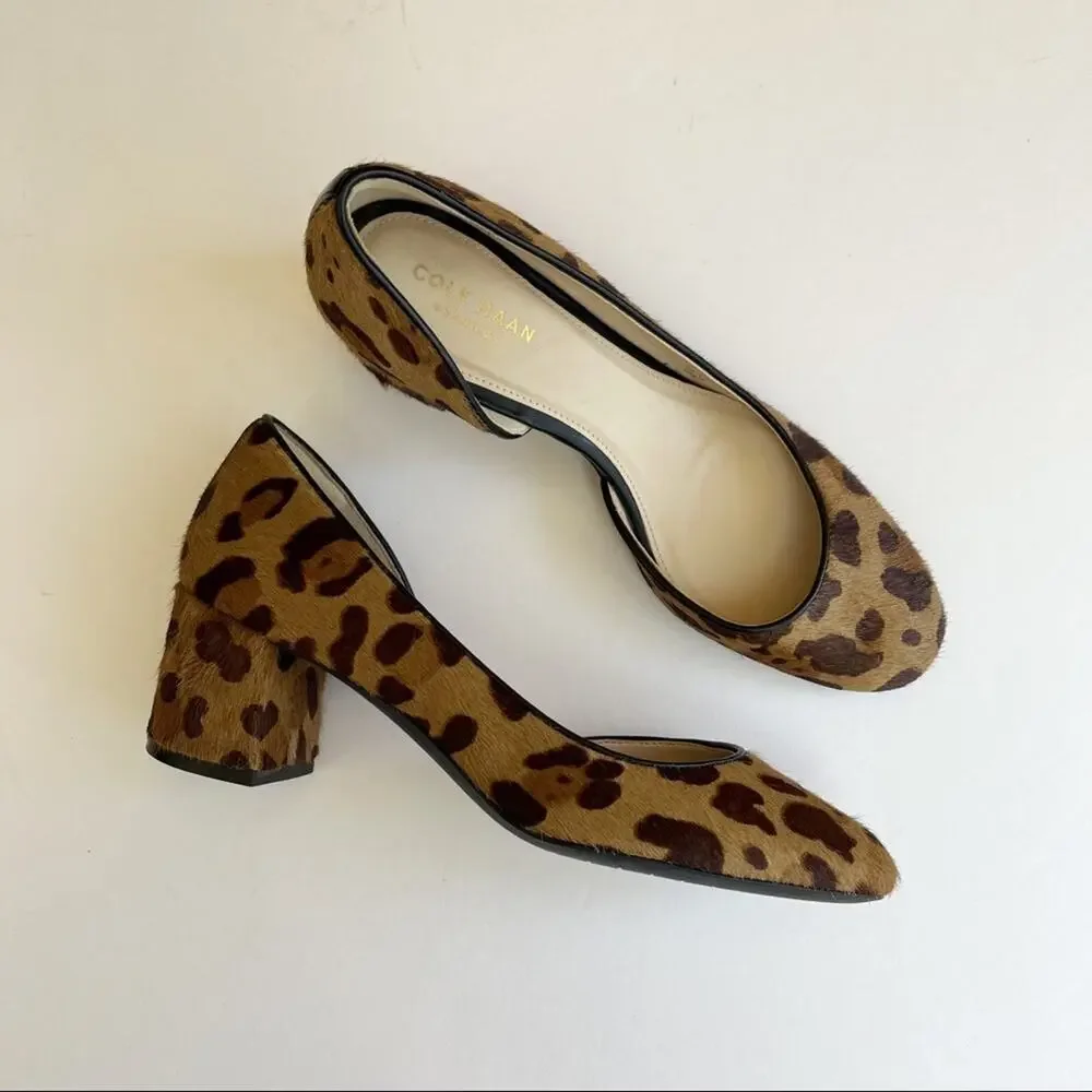 Cole Haan Animal Print Calf Hair D'Orsay Pump